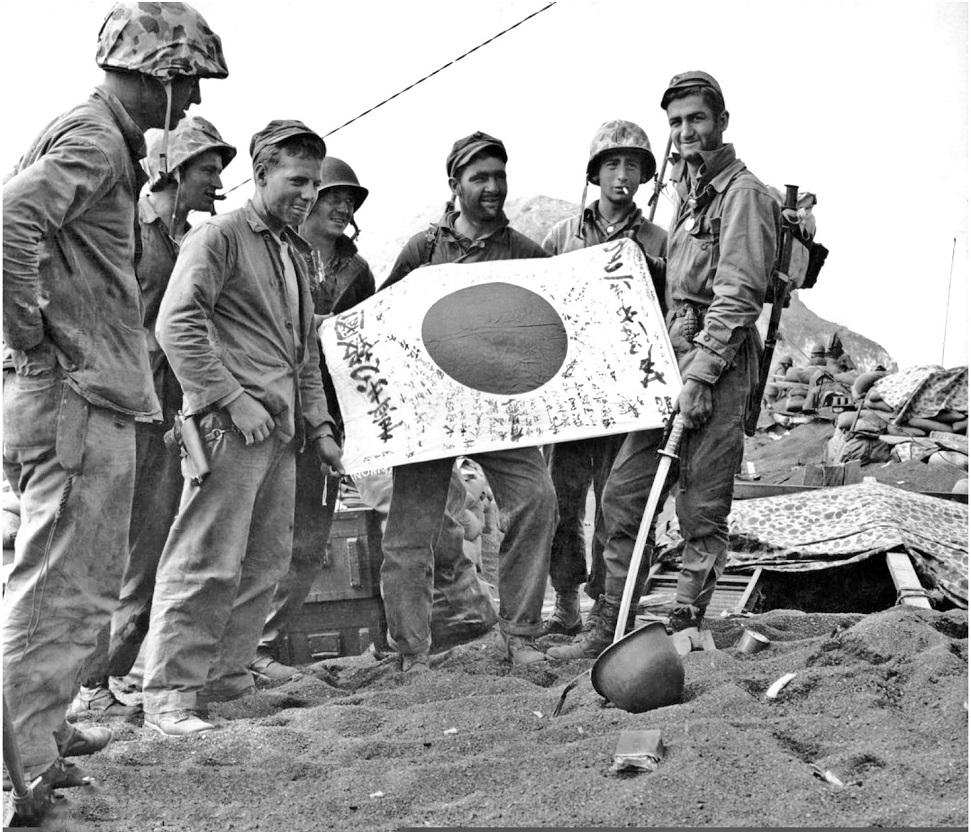 On the battlefields, foreign soldiers searched for souvenirs they could carry home with them. Rifles and swords were popular; however, the most common souvenir was the small Japanese flag inscribed with writing.